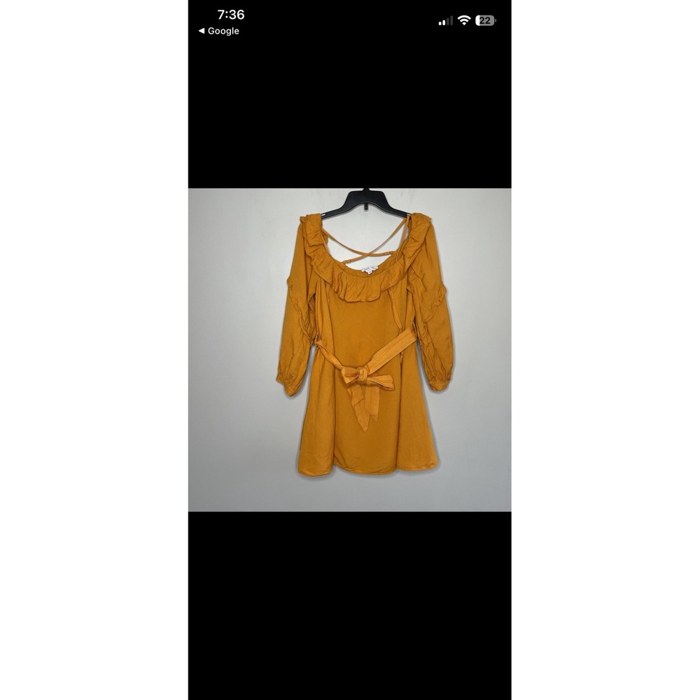 Marissa Webb Collective Mini Dress Womens 12 Orange Ruffle Strappy Boho Chic